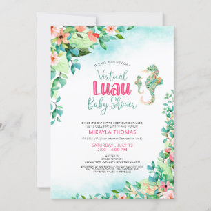 Invitation Baby shower virtuel tropical de Luau