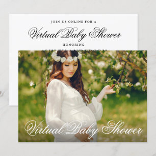 Invitation Baby shower virtuel : une maman doit être photogra