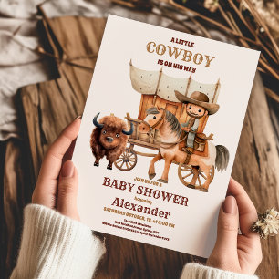 Invitation Baby shower Western Cowboy