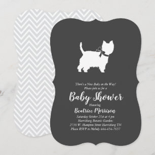 Invitation Baby shower Westie du chien de Terrier de West Hig
