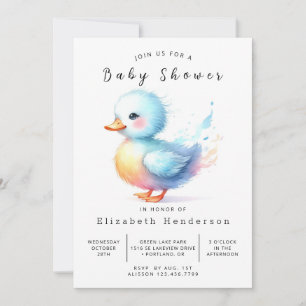 Invitation Baby shower Whimsical Custom Duck