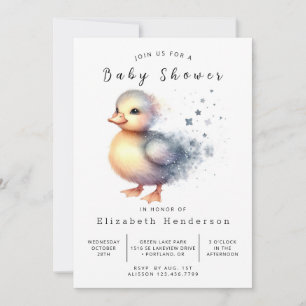 Invitation Baby shower Whimsical Custom Duck
