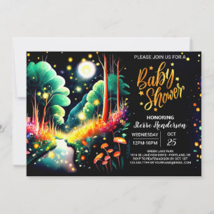 Invitation Baby shower Whimsical Custom Fireflies
