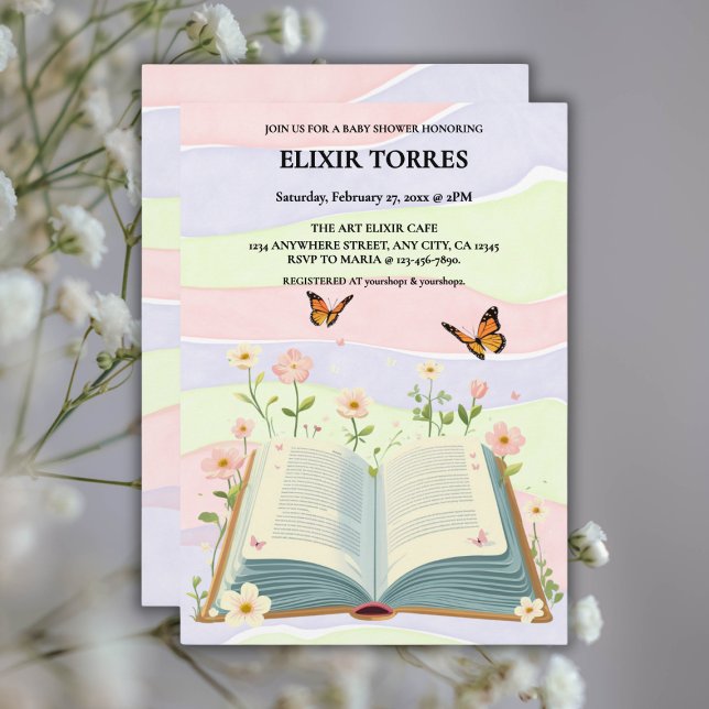 Invitation Baby shower Whimsical Storybook (Créateur téléchargé)
