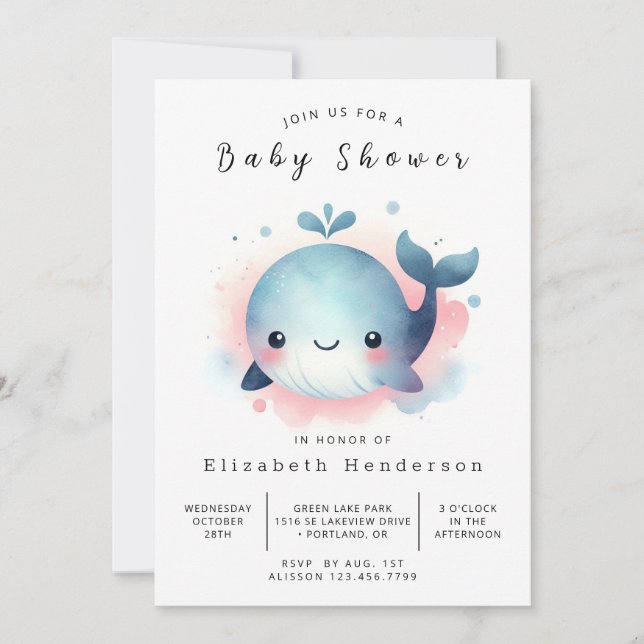 Invitation Baby shower Whimsy Online (Devant)