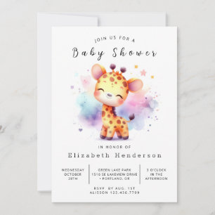Invitation Baby shower Whimsy Online Giraffe