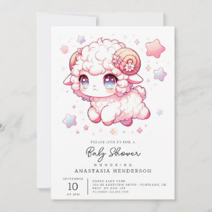 Invitation Baby shower Whimy Sheep