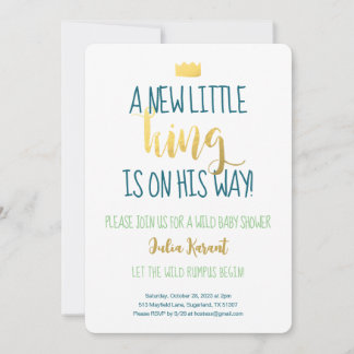 Invitation Baby shower Wild One Boy