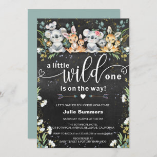 Invitation Baby shower Wild One Koalas & Kangaroos