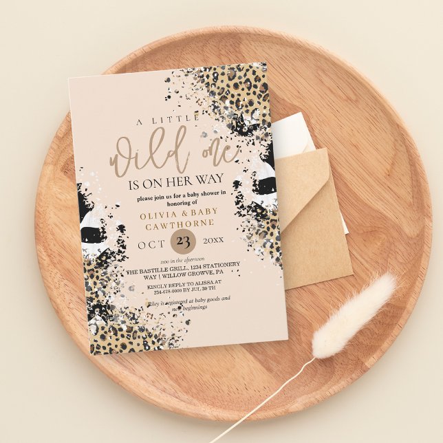Invitation Baby shower Wild One Safari moderne (Créateur téléchargé)