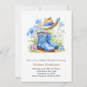 Invitation Baby shower Wild West Adventure
