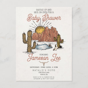 Invitation baby shower Wild West Rodeo