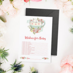 Invitation Baby shower Wives for Baby Activity Card en rose