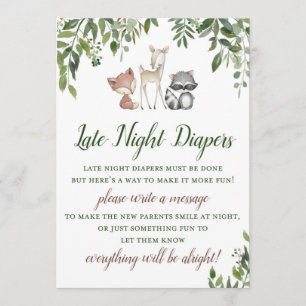 Invitation Baby shower Woodland - Late Night Diapers Jeu