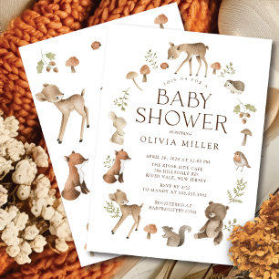 Invitation Baby shower Woodland Wonder