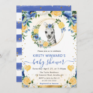 Invitation Baby shower Zebra Jungle
