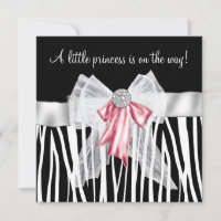 Baby Shower Zèbre Rose Princesse Rose et Noir