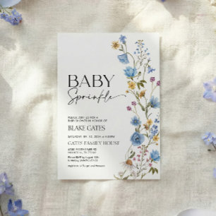 Invitation Baby Sprinkle Bébé Bleu