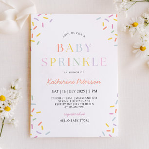 Invitation Baby Sprinkle Confetti