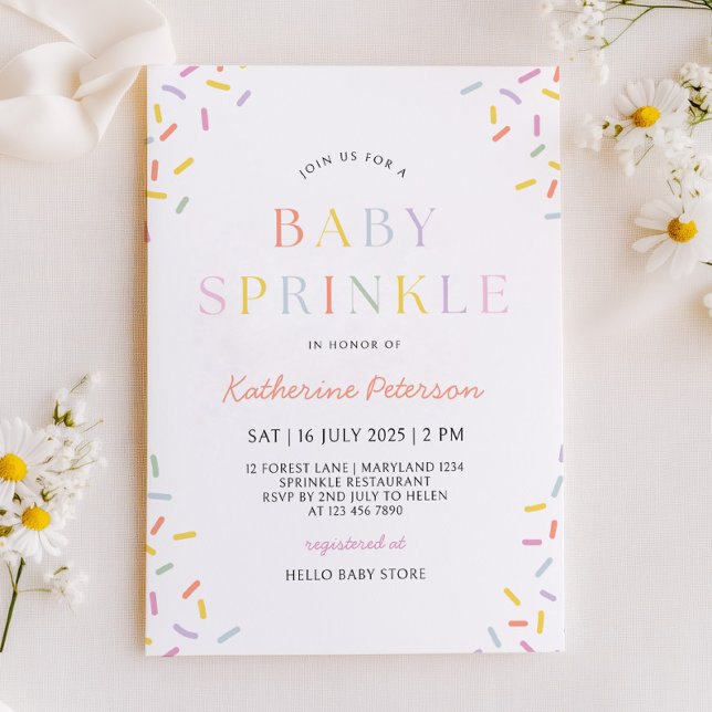 Invitation Baby Sprinkle Confetti (Créateur téléchargé)