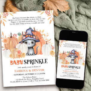 Invitation Baby Sprinkle Poem Chat dans le Baby shower Casque