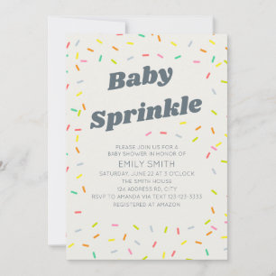 Invitation Baby Sprinkle se traduit par Fête de naissance or 