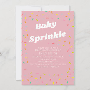 Invitation Baby Sprinkle se traduit par Fête de naissance or 