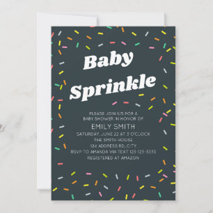Invitation Baby Sprinkle se traduit par Fête de naissance pou