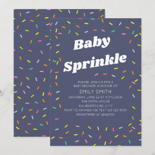 Invitation Baby Sprinkle se traduit par Fête de naissance pou