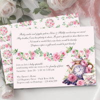 Baby Sprinkle Vintage Tea Party Roses Roses Shower