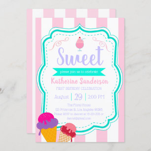 Invitation Baby Sprinkshop Candy, crème glacée douce