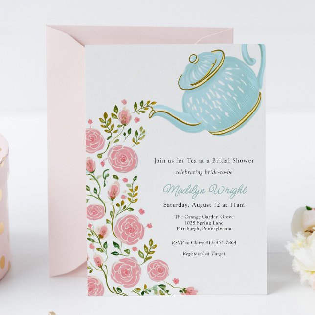 Invitation Baby Tea Party Douche (Créateur téléchargé)