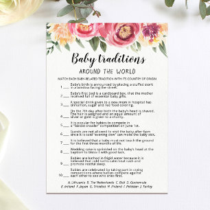 Invitation Baby Traditions jeu Baby shower party Card