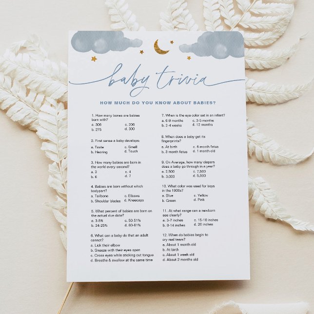 Invitation Baby Trivia Twinkle Little Star Baby shower Card (Créateur téléchargé)