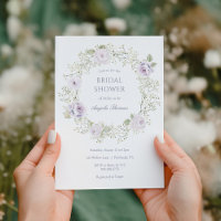 Baby's Breath et Roses Violettes Baby Shower