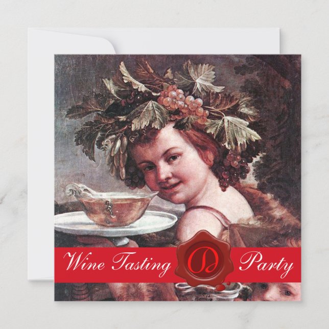 INVITATION BACCHUS, PARC DE DÉGUSTATION DE VIN ROUGE CIRE PAR (Devant)