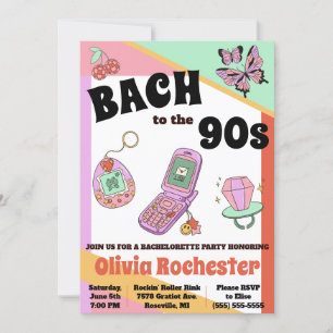 Invitation Bach au Bachelorette Party des années 90
