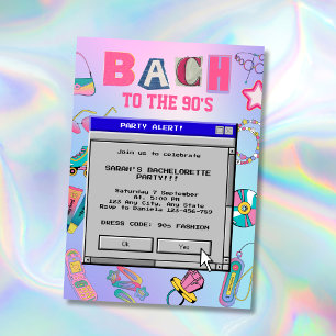 Invitation Bach Au Retro Bachelorette Party des années 90
