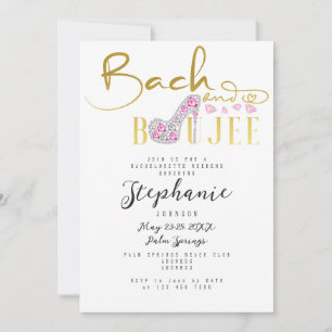 Invitation Bach & Boujee Gold Diamond Glam Bachelorette