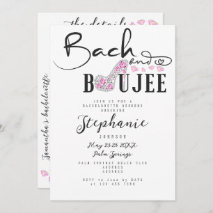 Invitation Bach & Boujee Pink Diamond Glam Bachelorette