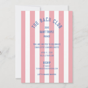 Invitation Bach Club Pink Bachelorette Party
