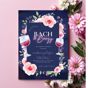Invitation Bach et Bozy Neon & Pink Floral Bachelorette