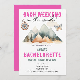 Invitation Bach in the Woods Camping Bachelorette Party