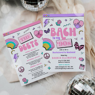 Invitation Bach To The 90s Y2K Bachelorette Weekend Itinérair