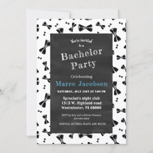 Invitation Bachelor noir