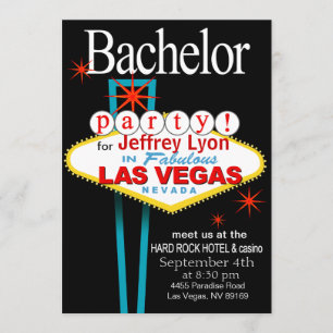 Invitation Bachelor Party à Las Vegas