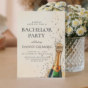 Invitation Bachelor Party simple et élégant