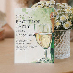 Invitation Bachelor Party simple et élégant
