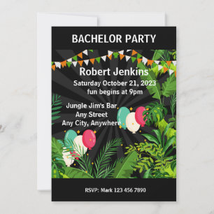 Invitation Bachelor Party/Stag Do! Texte modifiable