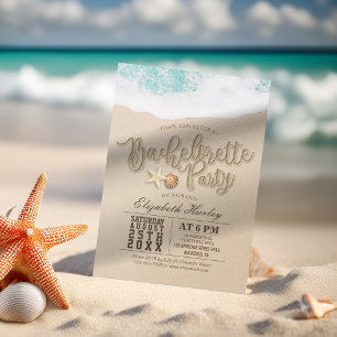 Invitation Bacheloré Fête Summer Beach Starfish Seashell